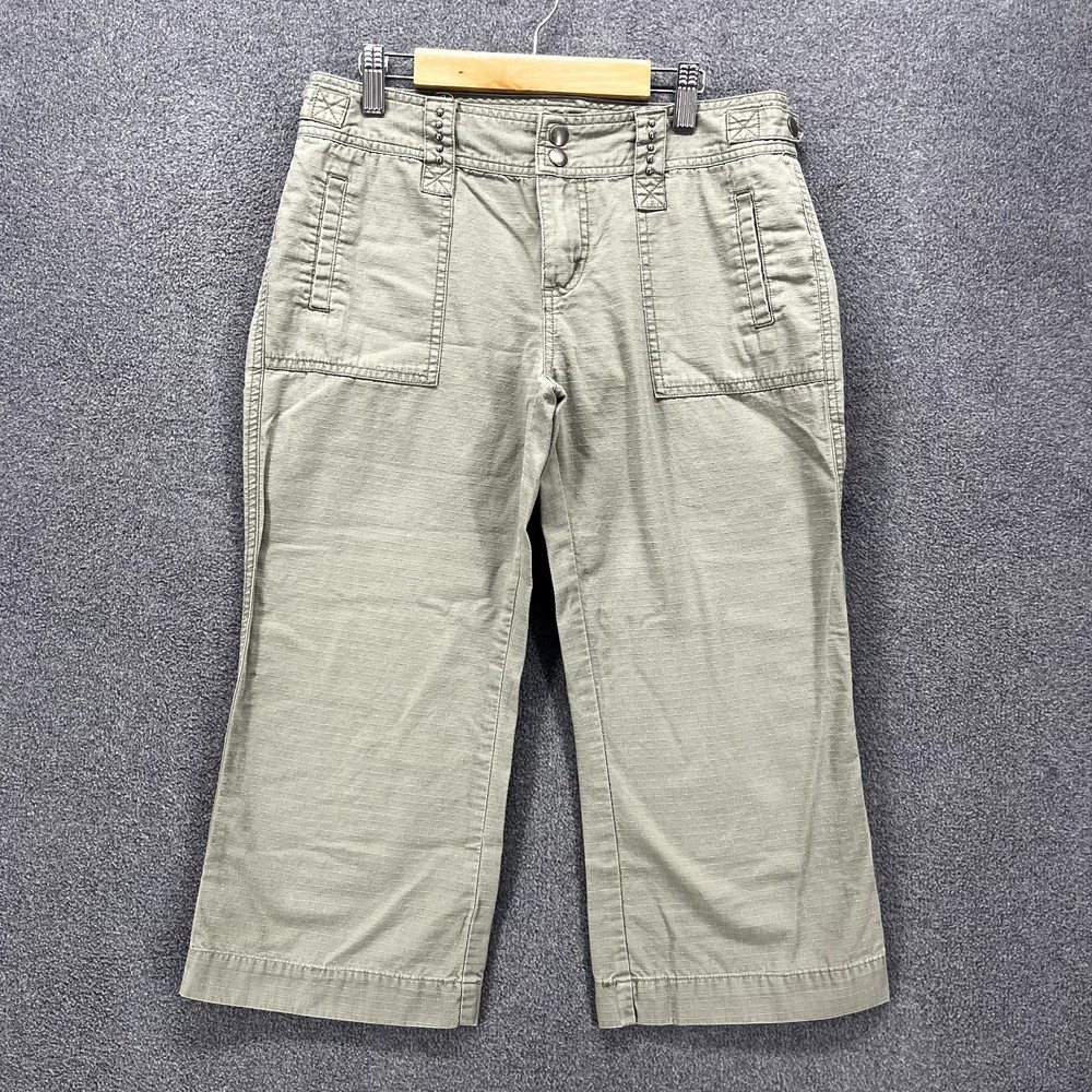 SO real so right Capri Pants Womens Size‎ 5 Gray green cotton cropped